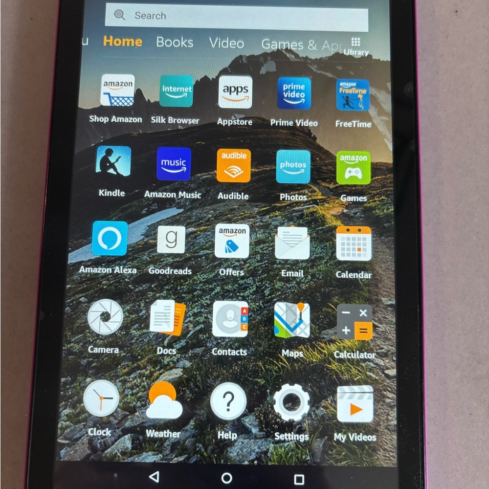 Amazon Fire Tablet Black with Fire OS and Vibrant Display